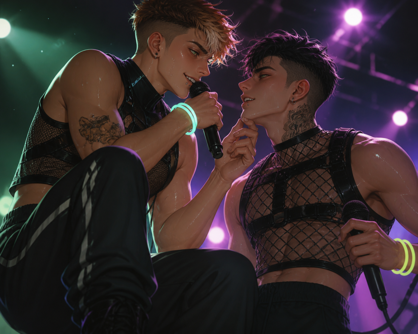 Kas & Rook on stage