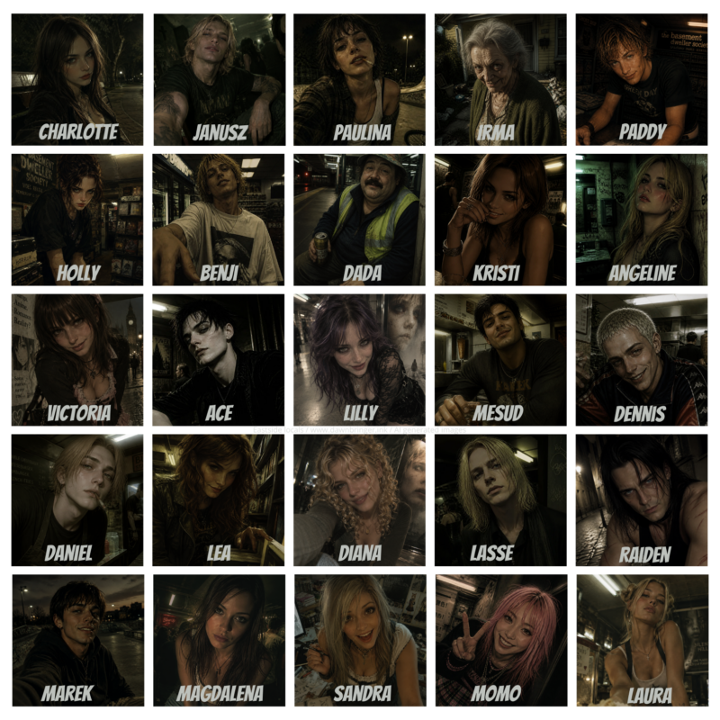 A collage of Eastside locals (AI generated, fictional characters)